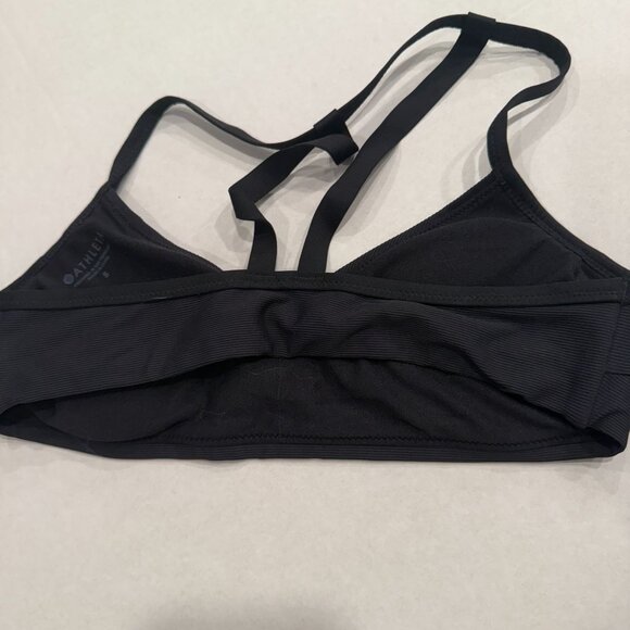 Athleta Black Strappy‎ Back Sports Bra – Size Small, Minimalist Fit - Picture 2 of 4